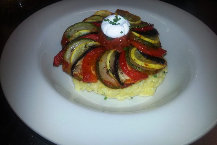 Ratatouille over Polenta